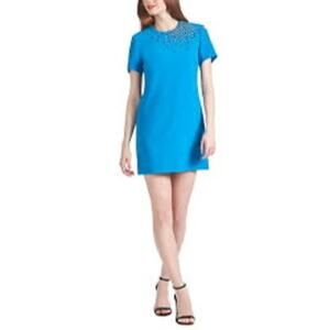 New SACHIN & BABI Babi Lauren Jewel Embellished Sheath Dress Azure Blue Sz 14